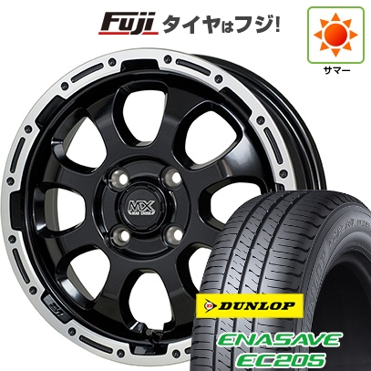 【新品 軽自動車】N-BOX タント スペーシア 夏タイヤ ホイール4本セット 155/65R14 ダンロップ エナセーブ EC205 マッドクロス グレイス 4.5J 14インチ