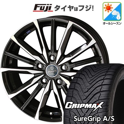 【新品国産車用 5穴114.3車】 オールシーズンタイヤ ホイール4本セット 225/45R18 グリップマックス シュアグリップA/S 共豊 スマック ヴァルキリー 18インチ