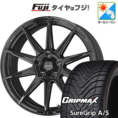 【新品国産車用 5穴114.3車】 オールシーズンタイヤ ホイール4本セット 225/45R18 グリップマックス シュアグリップA/S(限定) 共豊 サーキュラー C10R 18インチ