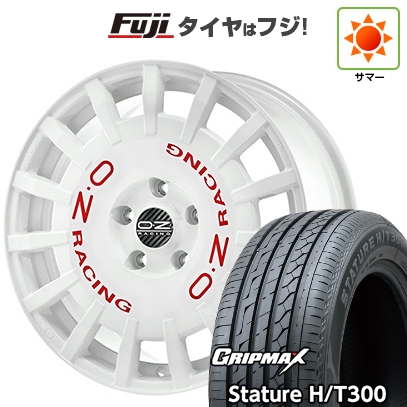 グリップマックス - 【新品国産車用 5穴114.3車】 夏タイア 車輪4本仕かける 225/55R18 スタチャー H/T300 BSW（押さえる） OZ ラリーレーシング 18in