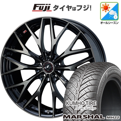 【新品国産車用5穴114.3】 | オールシーズンタイヤ ホイール4本セット | 215/65R16 | クムホ マーシャル MH22(限定) | レオニス MX | 6.5J 16インチ