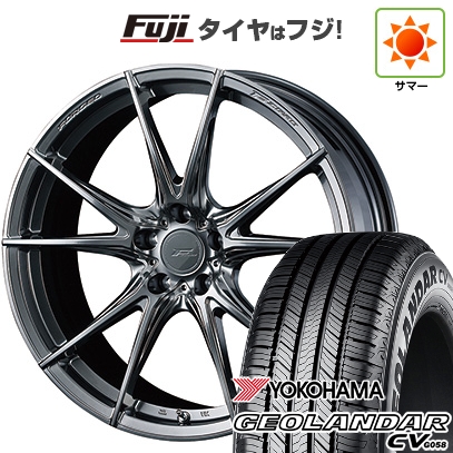 GEOLANDAR - 【新品国産車用5穴114.3】 | 夏タイア 車輪4本仕掛ける | 235/55R19 | ヨコハマ ジオランダー CV G058 | WEDS ウェッズ F-ZERO FZ-2 | 8J 19in 夏タイヤ、ホイールセット-自動車
