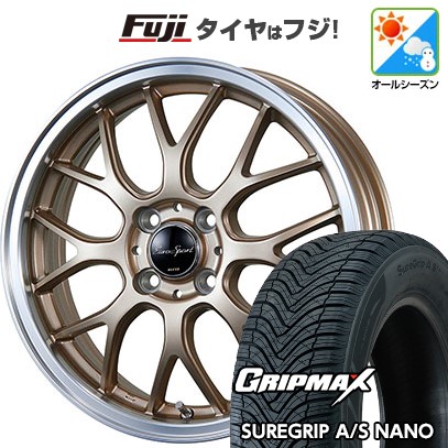 新品国産車用 4穴100 オールシーズンタイヤ ホイール4本セット 185/60R16 GRIP MAX シュアグリップ A/S ナノ(限定) ブレスト ユーロスポーツ タイプ805 16インチ