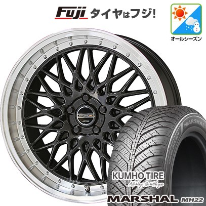 【新品国産車用 5穴100車】 オールシーズンタイヤ ホイール4本セット 205/50R17 クムホ マーシャル MH22(限定) 共豊 シュタイナー FTX 17インチ