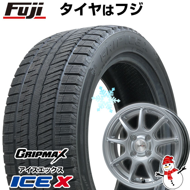 【新品国産車用 4穴100車】 スタッドレスタイヤ ホイール４本セット 185/60R15 GRIP MAX アイスX BSW ブラックサイドウォール(限定) LMスポーツLM-QR 15インチ