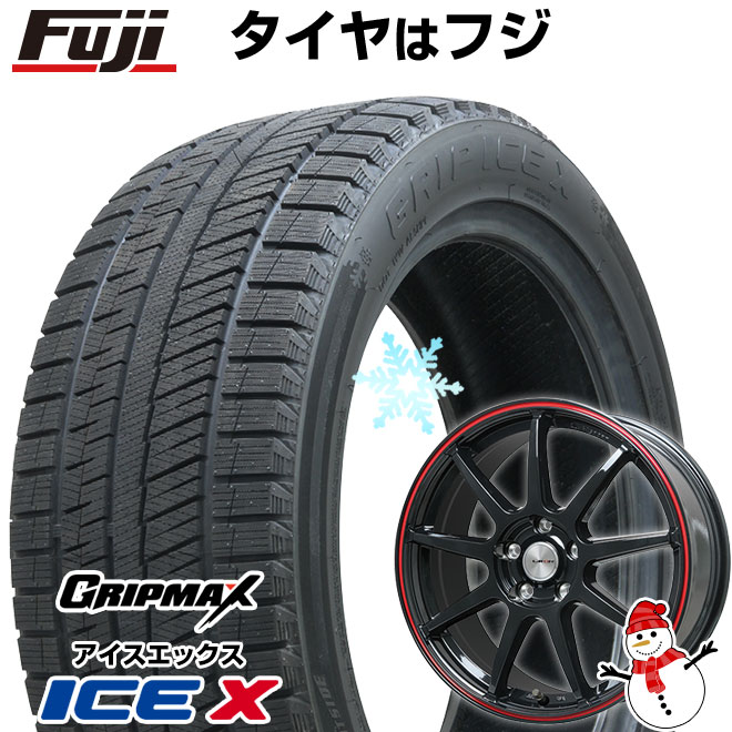 【新品国産車用 5穴114.3車】 スタッドレスタイヤ ホイール4本セット 215/60R17 グリップマックス アイスX BSW(限定) レアマイスター LMスポーツLM-QR 17インチ