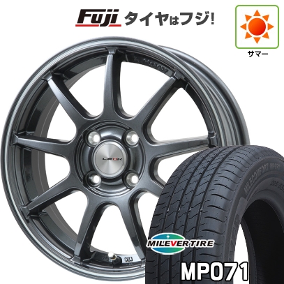 【新品国産車用4穴100】 | 夏タイヤ ホイール4本セット | 185/55R16 | ミレバー ミレコンフォート MP071(限定) | LMスポーツ LM-QR | 6J 16インチ