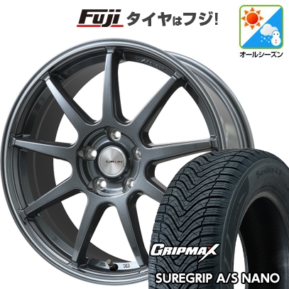 グリップマックス - 【新品国産車用5穴114.3】 | オール時期タイア 車輪4本仕掛ける | 225/60R17 | Sure Grip AS ナノ | LM運動競技 LM-QR 17in オールシーズンタイヤ、ホイールセット-自動車-タイヤ、ホイール