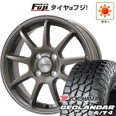 【新品】N-BOX タント スペーシア 夏タイヤ ホイール4本セット 155/65R14 ヨコハマ ジオランダー A/T4 G018 RBL レアマイスター LMスポーツ LM-QR 4.5J 14インチ