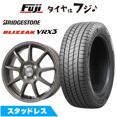 新品国産車用 4穴100車 スタッドレスタイヤ ホイール4本セット 195/55R16 ブリザック VRX3 LMスポーツ LM-QR 6J 16インチ