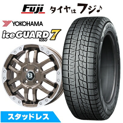 【新品】アルファード/ヴェルファイア等 スタッドレスタイヤ ホイール4本セット 215/65R16 ヨコハマ アイスガード7 IG70 ビッグウエイ B-LUGNAS FRD 16インチ