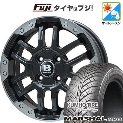 新品国産車用5穴114.3 | オールシーズンタイヤ ホイール4本セット | 215/65R16 | マーシャル MH22(限定) | B-LUGNAS FRD 16インチ
