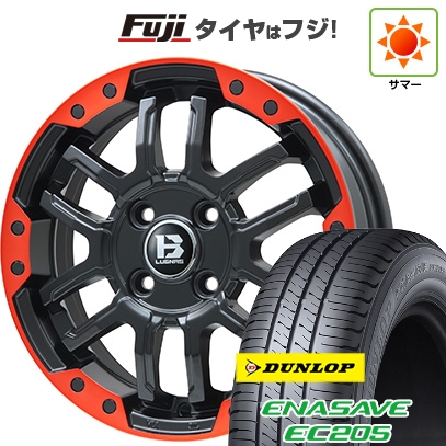 【新品 軽自動車】N-BOX タント スペーシア 夏タイヤ ホイール4本セット 155/65R14 ダンロップ エナセーブ EC205 ビッグウエイ B-LUGNAS FRD 4.5J 14インチ