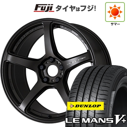 LE MANS - 【新品国産車用5穴114.3】 | 夏タイア 車輪4本仕掛ける | 225/35R19 | ダンロップ ルマン V+(ファイブつけ加える) | WORK 細工物 情感 T5R | 19in 車、バイク、自転車-夏タイヤ、ホイールセット-タイヤ、ホイール