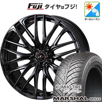 【新品国産車用 5穴114.3車】 オールシーズンタイヤ ホイール4本セット 225/45R18 クムホ マーシャル MH22(限定) WEDS ウェッズ レオニス SK 18インチ