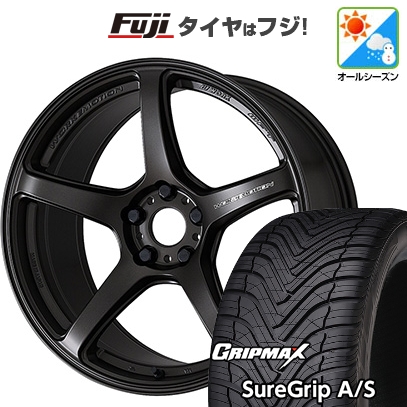 【新品国産車用5穴100】 | オールシーズンタイヤ ホイール4本セット | 225/40R18 | グリップマックス Sure Grip AS | エモーション T5R 18インチ