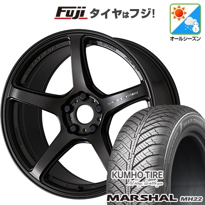 KUMHO - 【新品国産車用5穴114.3】 | オール時期タイア 車輪4本仕掛ける | 225/60R17 | マーシャル MH22(押さえる) | WORK 細工物 情感 T5R | 7J 17in タイヤ、ホイール-車、バイク、自転車-自動車