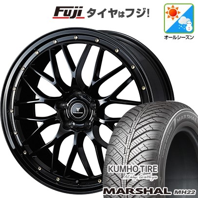 新品国産車用 5穴114.3車 オールシーズンタイヤ ホイール4本セット 225/45R18 クムホ マーシャル MH22(限定) WEDS ウェッズ ノヴァリス アセット M1 18インチ