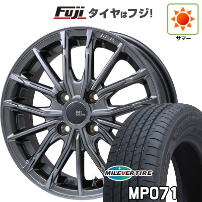 【新品国産車用4穴100】 | 夏タイヤ ホイール4本セット | 185/65R15 | ミレバー ミレコンフォート MP071(限定) | DF-10M ハイパーグレー | 15インチ