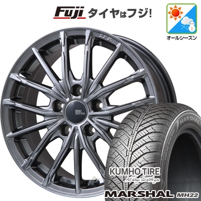 【新品国産車用5穴114.3】 | オールシーズンタイヤ ホイール4本セット | 225/60R17 | マーシャル MH22(限定) | DF-10M ハイパーグレー 17インチ