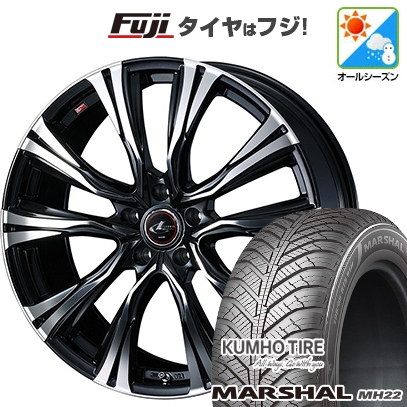 【新品国産車用5穴114.3】 | オールシーズンタイヤ ホイール4本セット | 225/65R17 | マーシャル MH22(限定) | WEDS ウェッズ レオニス VR | 7J 17インチ