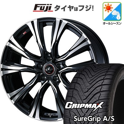 【新品国産車用 5穴114.3車】 オールシーズンタイヤ ホイール4本セット 225/55R18 グリップマックス シュアグリップ(限定) ウェッズ レオニス VR 18インチ
