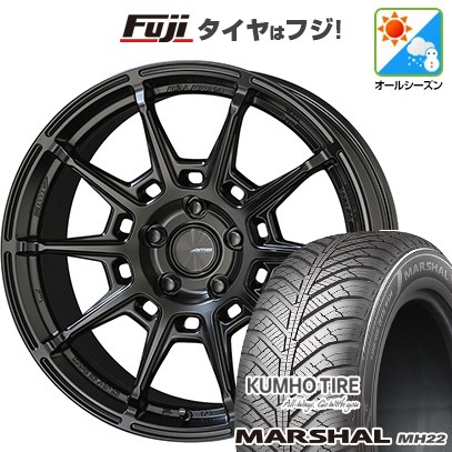 【新品国産車用 5穴114.3車】 オールシーズンタイヤ ホイール4本セット 225/45R18 クムホ マーシャル MH22(限定) 共豊 ガレルナ レフィーノ 18インチ