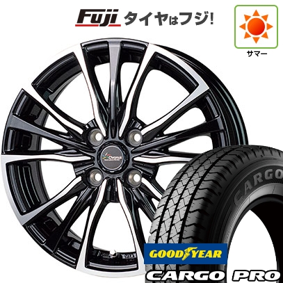 【新品 軽自動車】軽トラ 軽バン | 夏タイヤ ホイール4本セット | 145/80R12 80/78N | グッドイヤー カーゴ プロ(限定) | クロノス CH-110 | 3.5J 12インチ