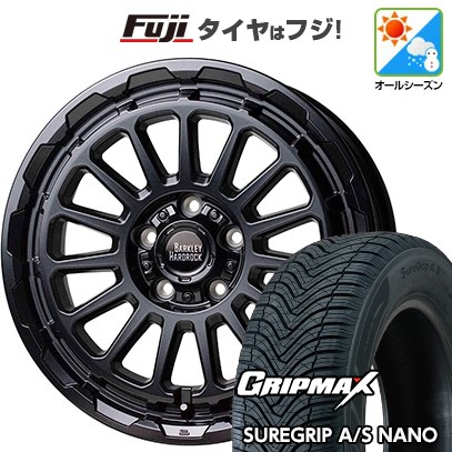 【新品国産車用 5穴114.3車】 オールシーズンタイヤ ホイール4本セット 225/60R17 SURE GRIP AS ナノ(限定) バークレイハードロック リザード 17インチ