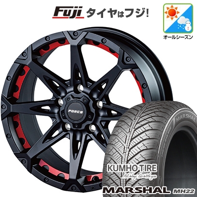 【新品国産車用5穴114.3】 | オールシーズンタイヤ ホイール4本セット | 225/65R17 | マーシャル MH22(限定) | フォース デナリ | 7.5J 17インチ