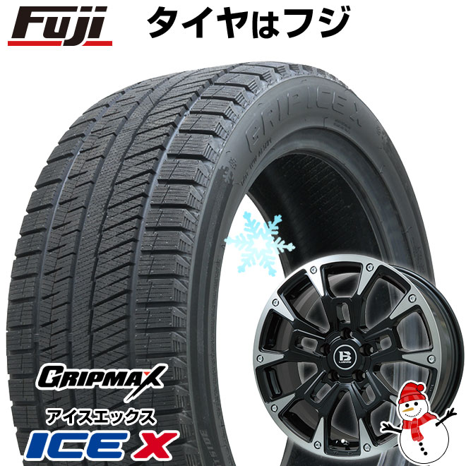 【新品国産車用 5穴114.3車】 スタッドレスタイヤ ホイール4本セット 215/60R17 グリップマックス アイスX BSW(限定) ビッグウエイ B-LUGNAS BRD 17インチ