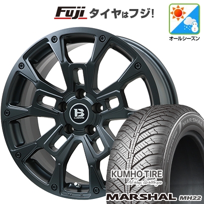 【新品国産車用5穴114.3】 | オールシーズンタイヤ ホイール4本セット | 225/65R17 | マーシャル MH22(限定) | ビッグウエイ B-LUGNAS BRD | 7J 17インチ