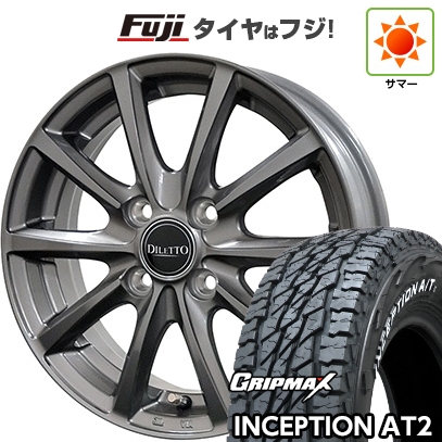 【新品】軽トラ 軽バン 夏タイヤ ホイール4本セット 145R12C 80/78N グリップマックス インセプション A/TII RWL(限定) コスミック ディレット M10 4J 12インチ