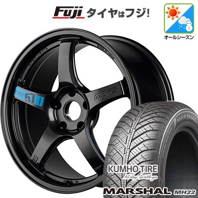 KUMHO - 新品国産車用 5穴114.3車 オール時期タイア 車輪4本仕掛ける 205/50R17 クムホ マーシャル MH22(押さえる) RAYS レイズ グラムライツ 57CR SPEC-M 17in 自動車-車、バイク、自転車