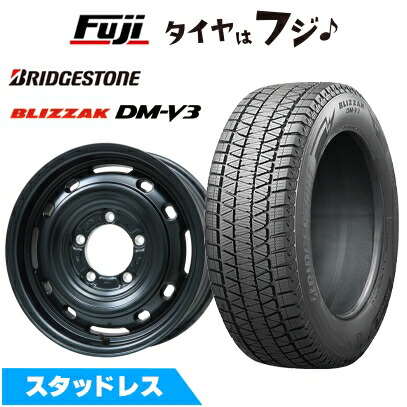 【新品】ジムニー スタッドレスタイヤ ホイール4本セット 175/80R16 ブリヂストン ブリザック DM-V3 レアマイスター LMG OFF-STYLE 2 (マットブラック) 16インチ