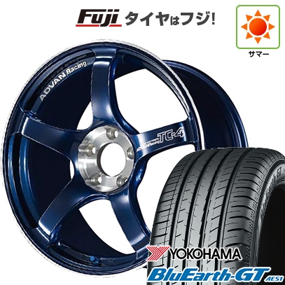 【新品国産車用5穴100】 | 夏タイヤ ホイール4本セット | 225/40R18 | ヨコハマ ブルーアース GT AE51 | ヨコハマ アドバンレーシング TC-4 SE | 8.5J 18インチ