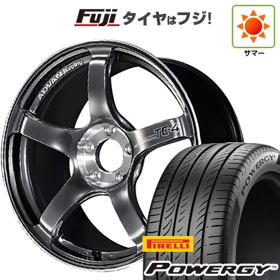 【新品国産車用5穴114.3】 | 夏タイヤ ホイール4本セット | 225/40R18 | ピレリ パワジー | ヨコハマ アドバンレーシング TC-4 SE | 9J 18インチ