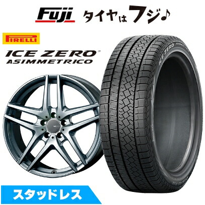 【新品】輸入車用 ボルボ（XC60） スタッドレスタイヤ ホイール4本セット 235/65R17 アイスゼロアシンメトリコ モンツァ ウェスター S05 シルバー 17インチ