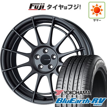 【パンク保証付き】【新品国産車用 5穴114.3車】 夏タイヤ ホイール4本セット 225/50R18 ヨコハマ ブルーアース RV-03 ENKEI エンケイ NT03 RR 18インチ