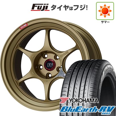 【パンク保証付き】【新品国産車用 5穴114.3車】 夏タイヤ ホイール4本セット 225/50R18 ヨコハマ ブルーアース RV-03 ENKEI エンケイ PF06  18インチ