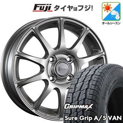 グリップマックス - 【新品】軽虎 軽ヴァン オール時期タイア 車輪4本仕掛ける 145/80R12 80/78T GRIPMAX SureGrip A/S VAN ブリヂストン エコ形状 SE-23 4J 12in オールシーズンタイヤ、ホイールセット-タイヤ、ホイール-車、バイク、自転車