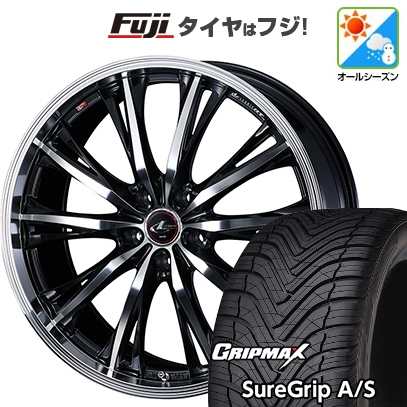 グリップマックス - 【新品国産車用5穴114.3】 | オール時分タイア 車輪4本仕かける | 225/45R19 | シュアグリップ A/S | WEDS ウェッズ レオニス RT | 7J 19in