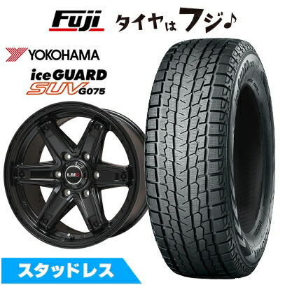 新品 FJクルーザー スタッドレスタイヤ ホイール4本セット 265/70R17 ヨコハマ アイスガード SUV G075 レアマイスター LMG エトナ(マットブラック) 17インチ