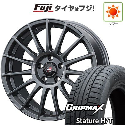 【新品国産車用 5穴114.3車】 夏タイア 銀輪4本仕かける 225/60R18 グリップマックス スタチャー H/T BSW（押さえる） OZ スーパーツーリズモ TGR-WRT 18in