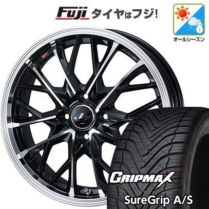 【新品国産車用 5穴114.3車】 オールシーズンタイヤ ホイール4本セット 225/55R18 GRIP MAX シュアグリップ オールシーズン(限定) WEDS レオニス MV 18インチ