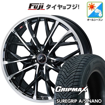 【新品】60系プリウス オールシーズンタイヤ ホイール４本セット 195/60R17 グリップマックス シュアグリップ A/S ナノ ウェッズ レオニス MV 17インチ