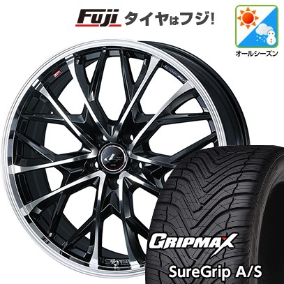 新品国産車用 5穴114.3車 オールシーズンタイヤ ホイール4本セット 225/55R19 グリップマックス シュアグリップ オールシーズン ウェッズ レオニス MV 19インチ