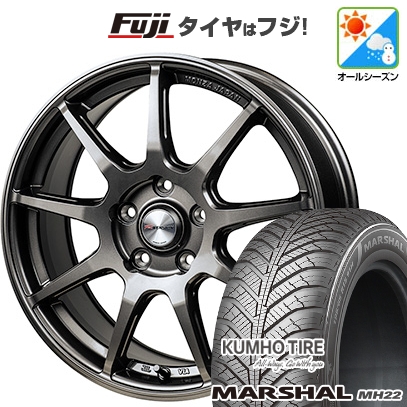【新品国産車用4穴100】 | オールシーズンタイヤ ホイール4本セット | 205/45R17 | マーシャル MH22(限定) | モンツァ Rバージョン FS99 | 7J 17インチ