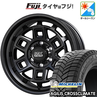 【新品】キャラバン オールシーズンタイヤ ホイール４本セット 195/80R15 108/106S MICHELIN アジリス クロスクライメート マッドクロス アイヴァー 15インチ