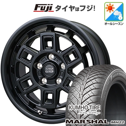 【新品国産車用5穴114.3】 | オールシーズンタイヤ ホイール4本セット | 215/65R16 | クムホ マーシャル MH22(限定) | マッドクロス アイヴァー | 7J 16インチ
